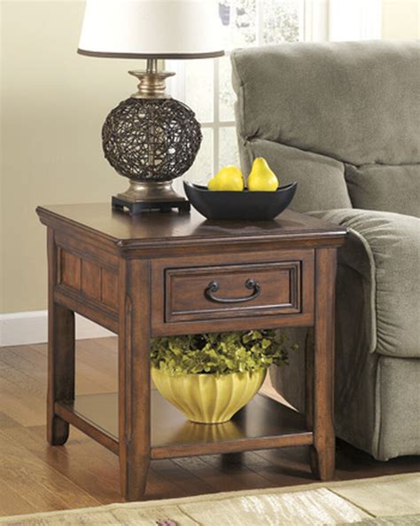 Offers Rectangular End Table With Drawer